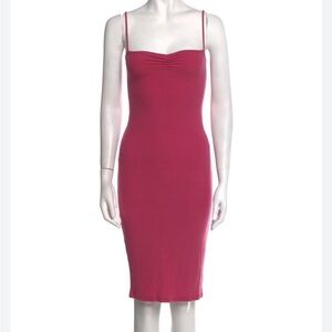 Reformation Pink Knit Midi Dress